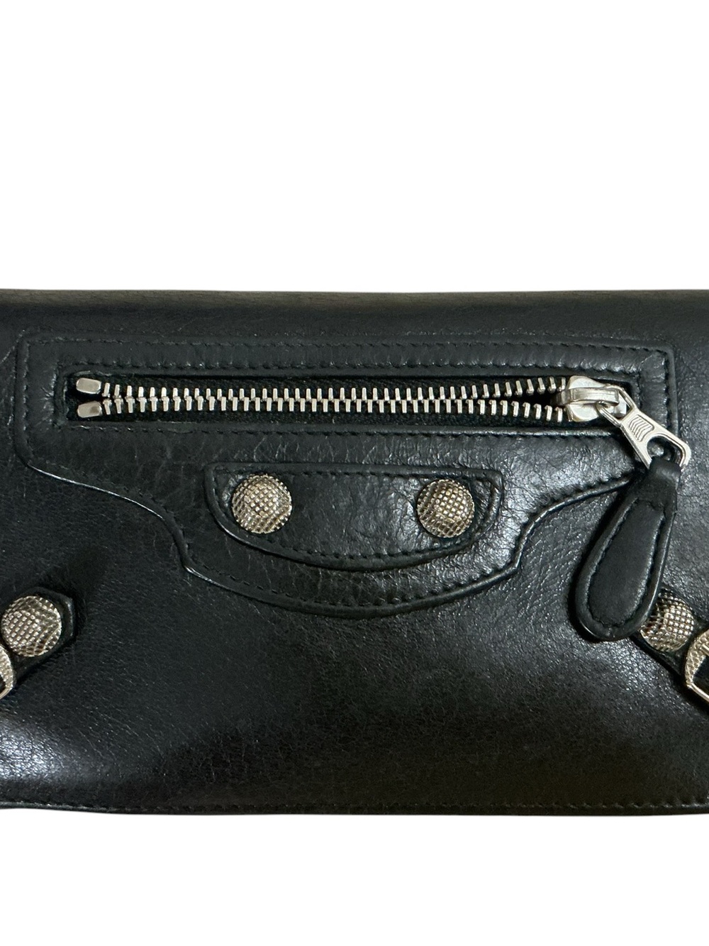 Balenciaga Black Leather with Silver Hardware